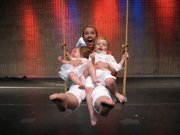 Tracee and kids at spring dance performance